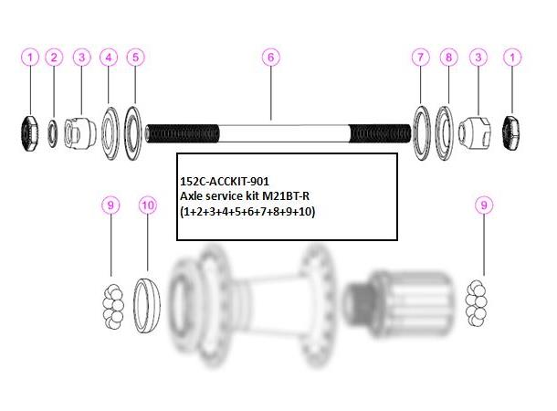 Giant W Navboss Serivce kit M21BT-R Aksling / Bolter / Lager