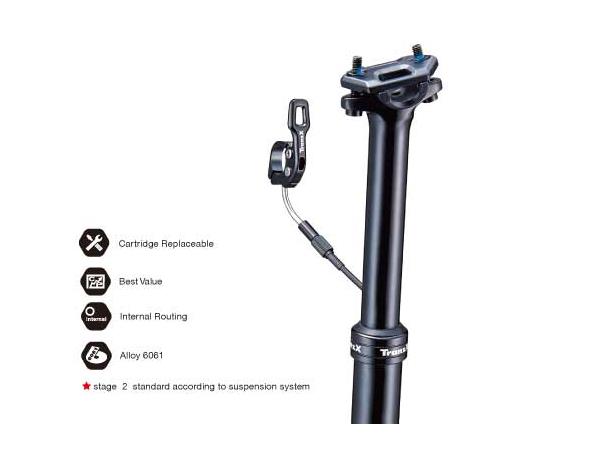 JD Setepinne Justerbar 410 x 30,9 30.9 mm Remote Justerbar 124mm vandring