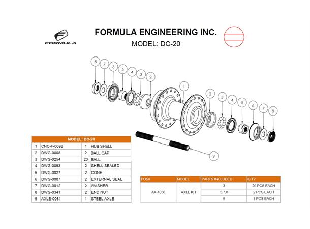 Formula dc20 hub clearance