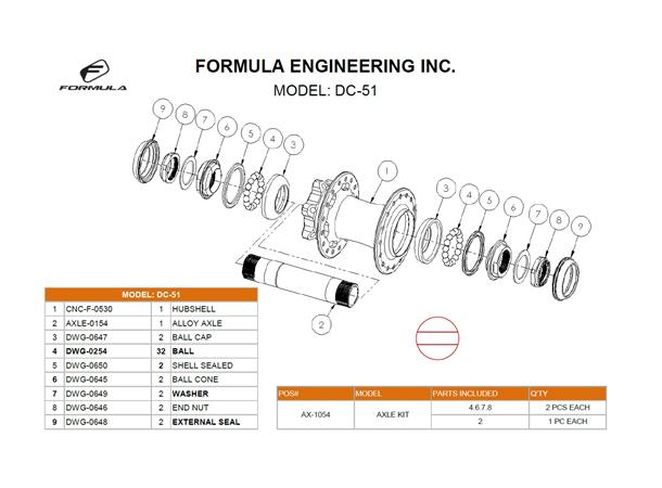 Formula Nav Serivce kit F DC51 Parts : 4.6.7.8.2