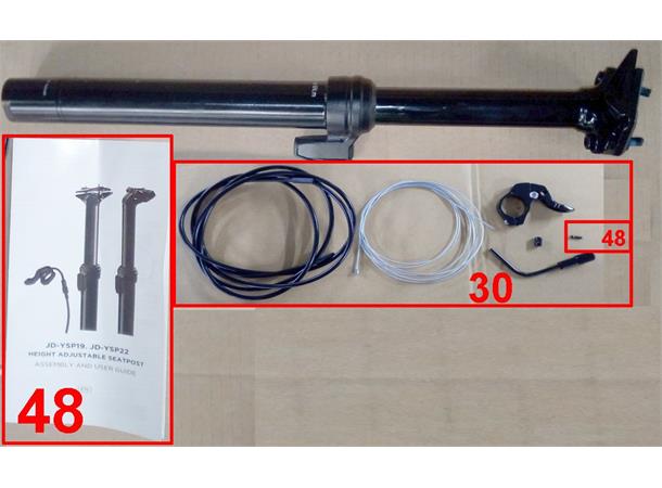 Giant Setepinne Justerbar Stance 400mm 30,9mm Remote Justerbar 120mm vandring
