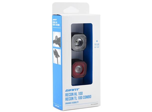 GIANT RECON HL 100 & TL 100 COMBO Minilyktsett Foran + Bak