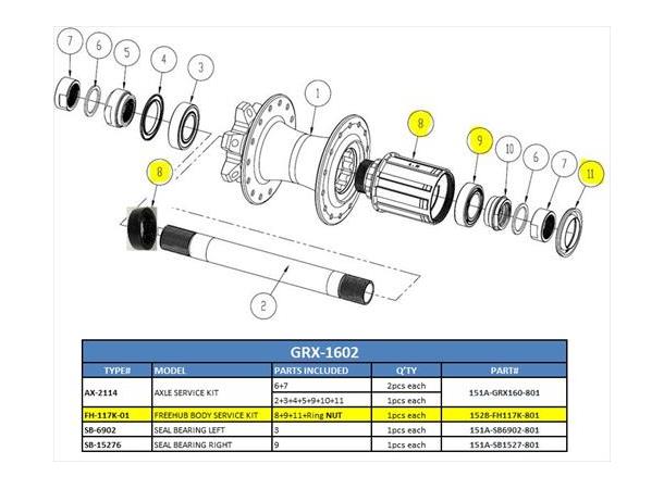 Giant Navboss FH-117K-01 RX-142 - For TCR Adv 1 disc & TCX Adv SX
